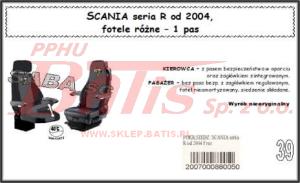POKROWCE FOTELA SCANIA R od 2004 r ( 1pas)