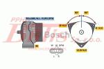 ALTERNATOR bosch 24V 80A /MERCEDES ACTROS-1832;1836;1841;1844 / bez rolki /