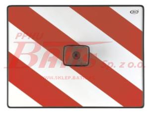 TABLICA WYRÓŻNIAJĄCA LEWA PONADGABARYTOWA Z LAMPKĄ czerwoną