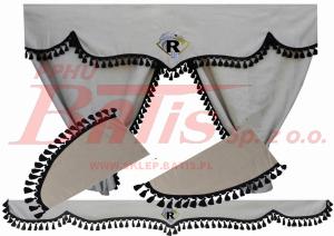 ZASŁONY KABINY KPL RENAULT PREMIUM wykończone kulkami