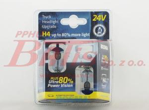 ŻARÓWKA bosma HALOGENOWA H4 24V/75/70W  PLUS 80%  P43t - kpl. 2 sztuki !!!!  ULEPSZONA 80% WIĘCEJ ŚWIATŁA !!!!