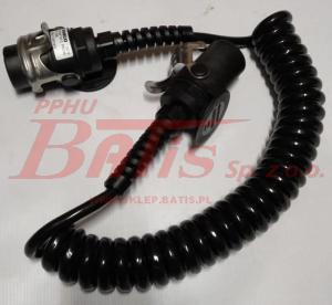 PRZEWÓD wabco SPIRALNY ELEKTRYCZNY 7 PINÓW/ ABS/ EBS/ ADR/ 24V/ 4,5M   / 4,0MB STANDARD 30 ZWOJOW, FI ZW.53 MM /