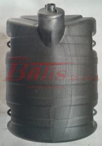 ZBIORNIK asm NA WODĘ czarny półokrągły PLASTIKOWY 30L (Z KRANEM I POJ. NA MYDŁO) / wymiary  L-458 , B-453 , H-470 /   ( 0683001  wspornik )