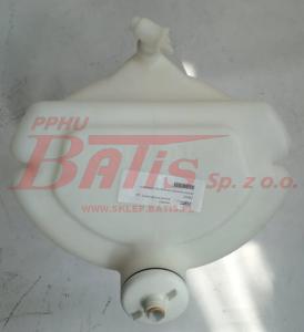 ZBIORNIK asm NA WODĘ biały półokrągły PLASTIKOWY 30L (Z KRANEM I POJ. NA MYDŁO) / wymiary  L-458 , B-453 , H-470 /   ( 0683001  wspornik )
