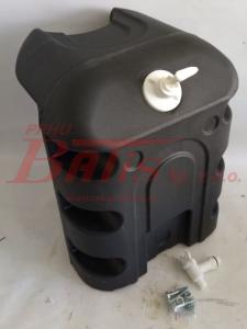 ZBIORNIK NA WODĘ PLASTIKOWY 30L CZARNY Z POJEMNIKIEM NA MYDŁO /SZER.-350MM/GŁĘ.- 360MM/WYS.- 430MM