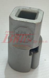 KOŃCÓWKA suer DOLNA DO PROFILU FI27 KWADRAT INOX PWP  / wewnętrzna /