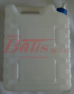 ZBIORNIK bds NA WODĘ 20L  / z kranem i dozownikiem na mydło /