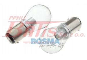 ŻARÓWKA bosma LED 24V/5W BA15S R5W 1xLED CREE3535 BA15s 18x37mm BIAŁY 6000K / PRZEJRZYSTA bańka / canbus / blister 2szt /