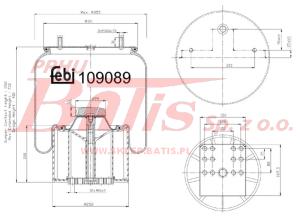 PODUSZKA febi ZAWIESZENIA 881mb KPL DZWONEM PLASTIKOWYM / waga 16,90 kg / dostawa 38 tydzień 2021 /
