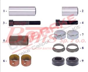 KPL.NAPRAWCZY unb PROWADNIC ZACISKU HAMULCOWEGO LRG536/537/552/553/560/561/648/649 ROR LM/ VOLVO FH/FM/FL   / Zastosowanie: DUCO /