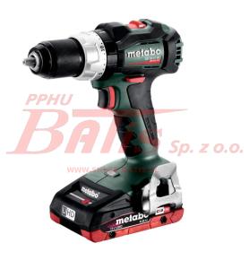 WIERTARKA metabo UDAROWA AKUMULATOROWA SB 18 LT BL w walizce PVC, z ładowarką ASC 55   2 akumulatory LiHD 18 V / 4,0 Ah