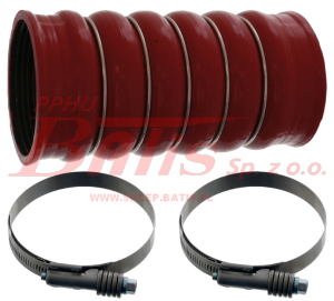 PRZEWÓD febi / obejmy  INTERCOOLERA MB ACTROS FI85*190 Z OBEJMAMI MB ACTROS MP4,ANTOS,AROCS