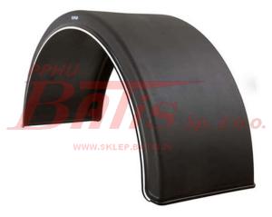 BŁOTNIK domar PLASTIKOWY TYLNY 550 mm NA KOŁA POJEDYŃCZE / B-550 / L-1900 / R-630 / S-1280 / H-600 / BEZ MOCOWANIA /