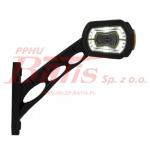 LAMPA horpol /lewa OBRYSOWA LED 12-24V / potrójna / na wysięgniku długim ukośnym / przewód: 2x0,75mm2, długość: 0,5m / bez wtyczki / kompatybilna z czujnikiem cofania / prawa strona: 246964 /