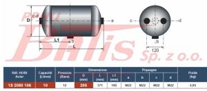 ZBIORNIK hobi POWIETRZA 10L 206*343 12 BAR