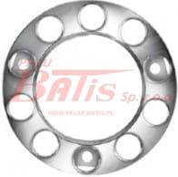 OSŁONA otp KOŁA 10 OTWORÓW / kolor srebrny / pusty środek / niklowane /  na felgę 22,5' /