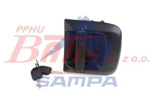 KLAMKA sampa / prawa DRZWI ZEWNĘTRZNA PRAWA Z WKŁADKA MAN TGA/TGX/TGS    / kpl. z wkładką i  2 kluczami /