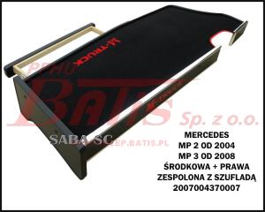 PÓŁKA RTV - MERCEDES ACTROS MP2 od 2004, MP3 od 2008 DUŻA Z SZUFLADĄ