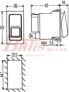WŁĄCZNIK hella KLAWISZOWY ZA 6GM007832-197