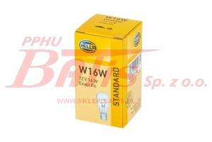 ŻARÓWKLA hella 12V W16W 16W T15 W2.1X9,5D STANDARD LINE