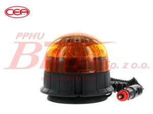LAMPA vignal OSTRZEGAWCZA DIODOWA POMARAŃCZOWA 10 - 30V,/ magnes / podwójny błysk / ECE R10/ ECE R65/ wysokość 137 mm , średnica 143 mm /