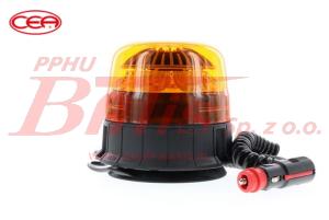 LAMPA vignal OSTRZEGAWCZA DIODOWA POMARAŃCZOWA 10 - 30V, 9W / magnes / podwójny błysk / ECE R10 / ECE R65 / wysokość 128 mm / średnica 142 mm /