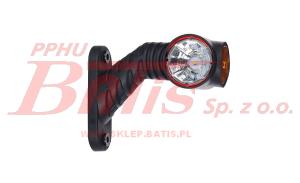 LAMPA horpol /lewa OBRYSOWA LED 12-24V / potrójna / wysięgnik krótki ukośny / przewód: 2x0,75mm2; długość: 0,5m / od -30*C do  50*C /