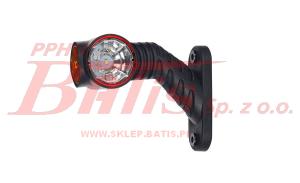 LAMPA horpol /prawa OBRYSOWA LED 12-24V / potrójna / wysięgnik krótki ukośny / przewód: 2x0,75mm2; długość: 0,5m / od -30*C do  50*C /