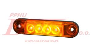 LAMPA horpol / żółta OBRYSOWA LED 12-24V / slim / ilość diod: 4 / HOR 88 /