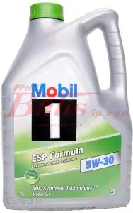 OLEJ mobil / 5 litry 5W30 ESP FORMULA  / 5W30 VW 504/507.00 MB229.31/229.51 ACEA C3 również do silników z DPF MOBIL   / opakowanie 5 litry / sprzedajemy na sztuki /