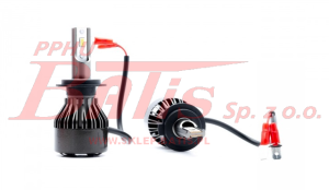 ŻARÓWKA ein H7 LED SPECJALNA 12/24V / EPLH33 FLIP CHIP LED / 5000Lm / biała 6000K  / 2szt. w komplecie /