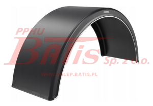 BŁOTNIK domar PLASTIKOWY  TYLNY 670MM Z BIALYM PASKIEM / B-670 / L-2150 / R-670 / S-1340 / H-680 / bez mocowania /