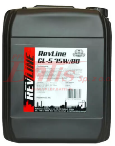 OLEJ revline / 20 litrów PRZEKŁADNIOWY REVLINE 75W80 GL5 / SEMISYNTHETIC DO PRZEKLADNI MANULANYCH /