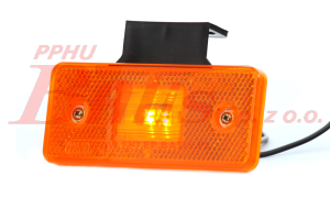 LAMPA waś / boczna OBRYSOWA ZESPOLONA LED / prostokątna / 12-24V / z odblaskiem; z zawiasem / IP66/IP68 / przewód: 22cm LgY-S 0,75mm2 / POZYCYJNA 101Z