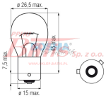 ŻARÓWKA bosma-e / PY21W pomarańczowa / 24V/21W / BAU15s / AMBER