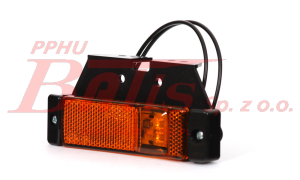 LAMPA waś / żółta OBRYSOWA LED / 12/24V / Z ODBLASKIEM / przewód: 21cm LgY-S 0,75mm2 / szczelność: IP66/68 / W45 220Z