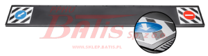 OSŁONA kraj PRZECIWBŁOTNA NACZEPY 2360x360mm / z nakazem i zakazem jazdy w choince / kpl. montażowy: 0261744 / chlapacz /