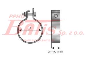 OBEJMA dinex RURY WYDECHOWEJ (FI-85,50mm) MAN TGA, TGL, TGM, TGS, TGX, F,M,L 2000, F,M,G 90, F 7,8,9, NEOPLAN / MAN