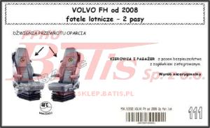 POKROWCE SIEDZEŃ VOLVO FH OD 2008, FH4 OD 2013 1 1 2PASY FOLTEL LOTNICZY