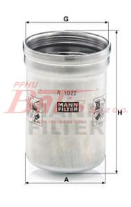 WKŁAD man filter FILTRA OLEJU W1022 CIĄGNIK ROLNICZY JOHN DEERE 5720//CLAAS//LIEBHERR