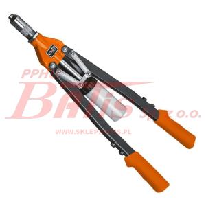 NITOWNICA corona RĘCZNA NOŻYCOWA 450MM / średnica nitów: 3,2; 4,0; 4,8; 6,0; 6,4 mm / ze zbiornikiem /