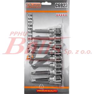 KPL NASADEK richmann TORX T20-T50 100MM 1/2' S2 / 8 elementów / na listwie /