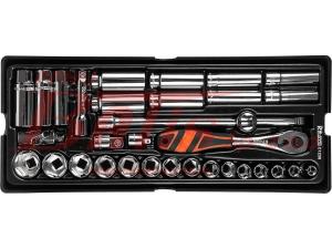 KPL NASADEK richmann 3/8' 8-24 MM 33 ELEM. / wkład do wózka z tacką /