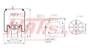 PODUSZKA neotec ZAWIESZENIA 1T17DJ7 KPL.Z DZWONEM//2 SZPIKLI WLOT//DZWON 2 OTWORY//ROR/WIELTON/