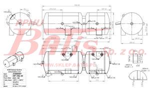 ZBIORNIK hobi POWIETRZA PODWÓJNY CF 85 IV, XF 95/105 / 34L 20L 300X932MM 12,5 bara /