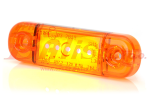 LAMPA waś /pomarańczowa OBRYSOWA BOCZNA LED 12V/24V / typ: Slim / przewód: 23cm LgY-S 0,75mm2 / strona: L/P /