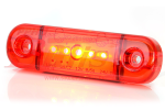 LAMPA waś /czerwona OBRYSOWA TYLNIA LED 12/24V / typ: Slim / przewód: 23cm LgY-S 0,75mm2 / strona: L/P /