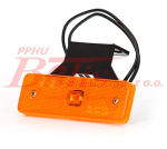 LAMPA waś /żółta OBRYSOWA LED 12/24V / z wieszakiem / wys. 38,5mm; szer. 98mm; gł. 25mm, podwieszana / przewód: 22cm LGY-S 0,75mm2 / IP66/68 /