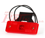 LAMPA waś / czerwona OBRYSOWA LED 12/24V / z wieszakiem / wys. 38,5mm; szer. 98mm; gł. 25mm, podwieszana / przewód: 22cm LGY-S 0,75mm2 / IP66/68 /