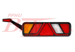 LAMPA fristom /lewa TYLNA LED 24V / 6-funkcyjna / z rogową lampą obrysową / złącze AMP 7PIN / stop/pozycja/kierunkowskaz/cofania/przeciwmgłowa/trójkąt odblask /